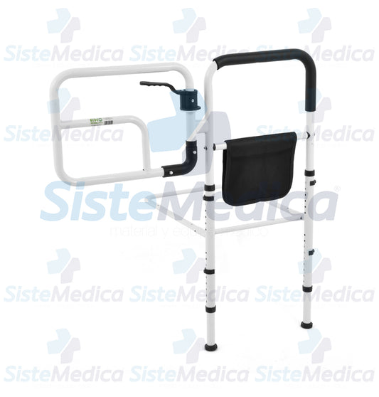 Barandal de cama acero ajustable con marco abatible