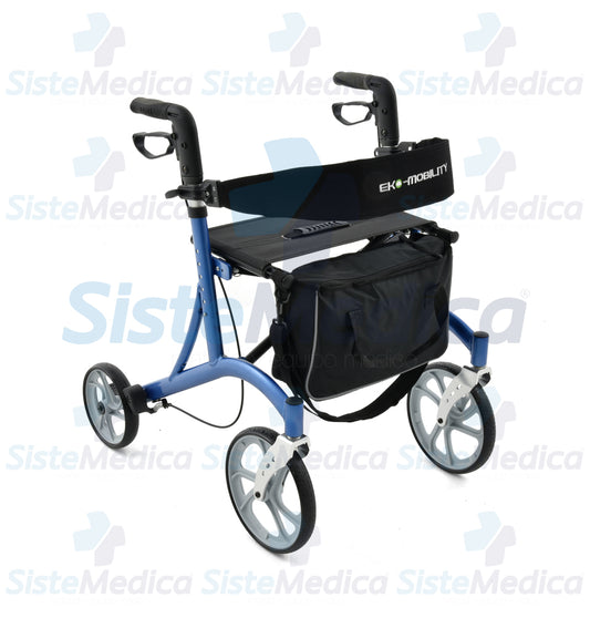 Andadera rollator de aluminio esmaltada deportiva plegable