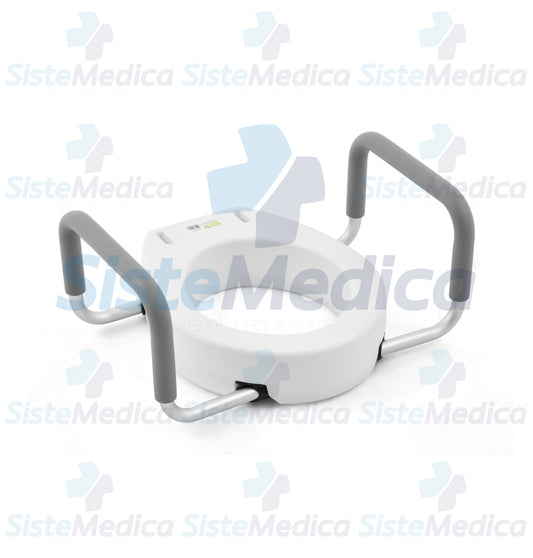 Aumento para asiento de baño (WC) de 4” con agarraderas desmontables