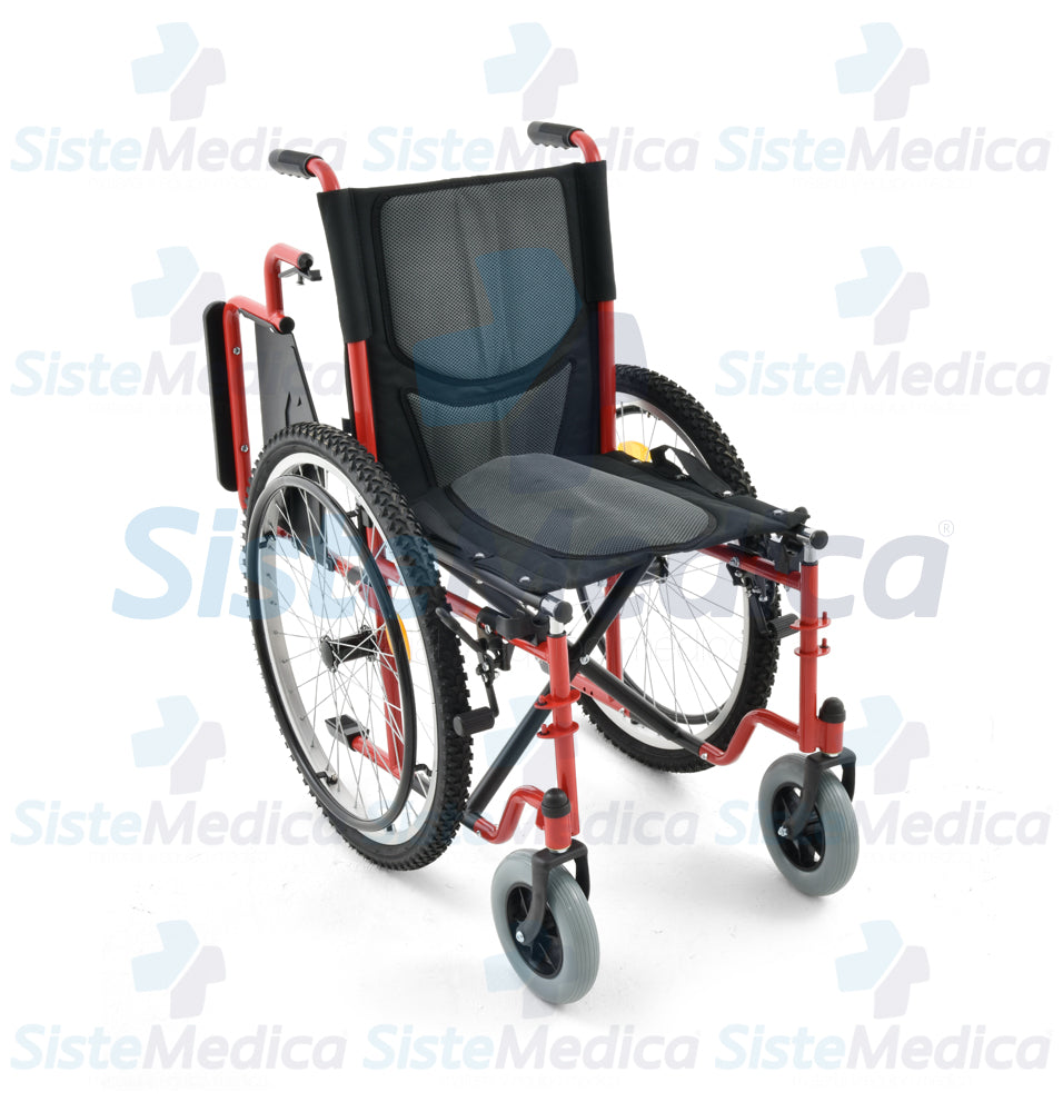 Silla de ruedas con asiento de 14” (36 cm) todo terreno descansareis desmontables ruedas frontales anchas llantas traseras neumaticas