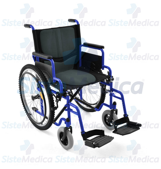 Silla de ruedas con asiento de 19” (49 cm) todo terreno descansareis desmontables ruedas frontales anchas llantas traseras neumaticas