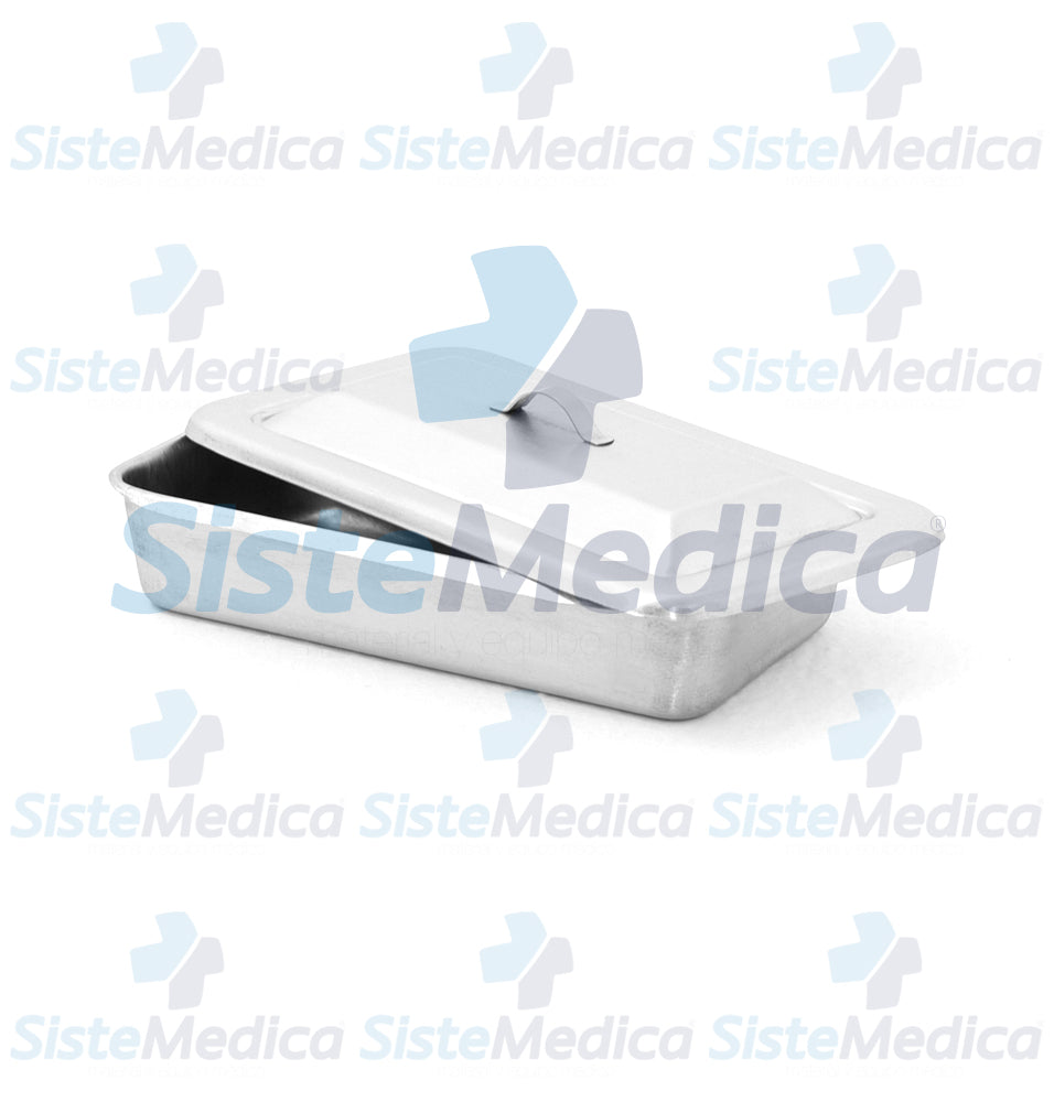 Charola para esterilización con tapa 4.5 x 23.0 x 13.0 cm