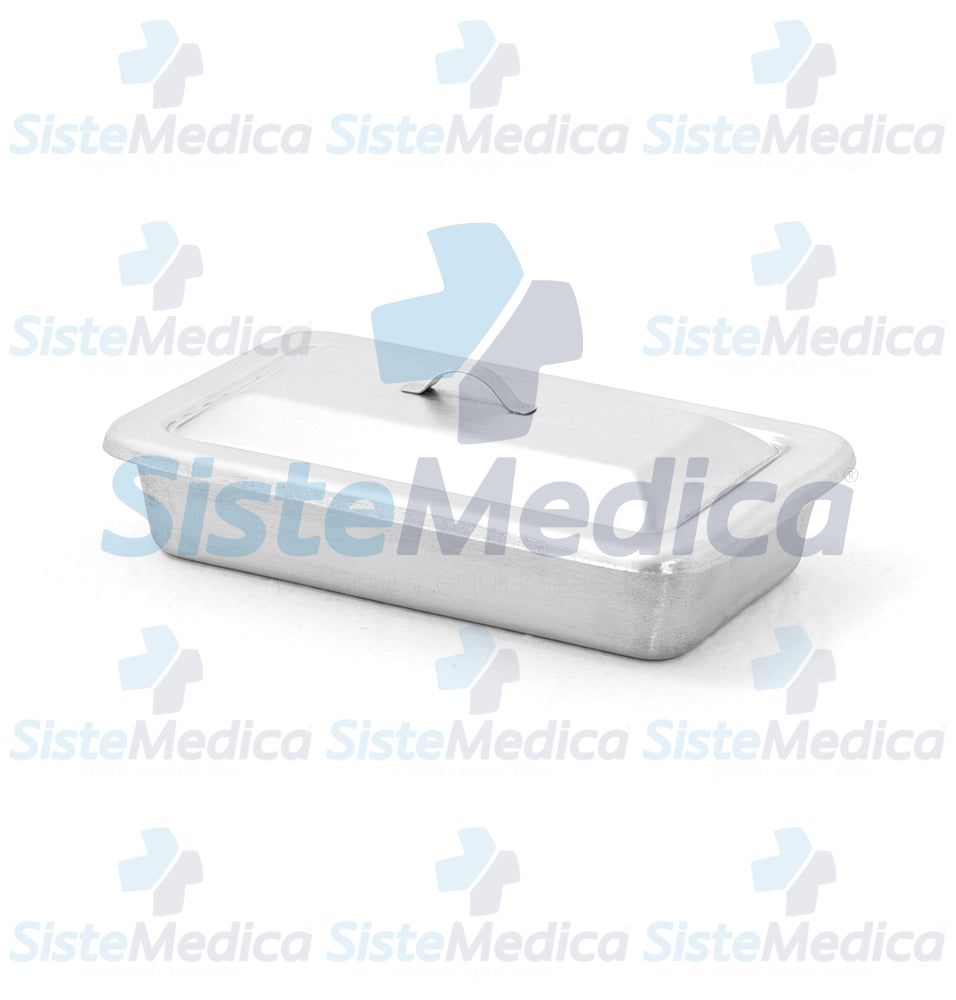 Charola para esterilización con tapa 4.5 x 23.0 x 13.0 cm