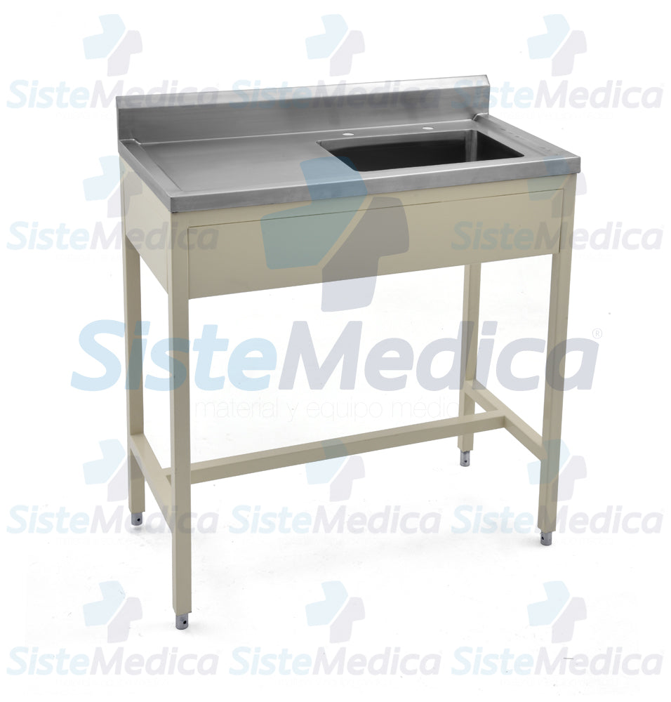 Lavabo Pasteur con cubierta de acero inoxidable