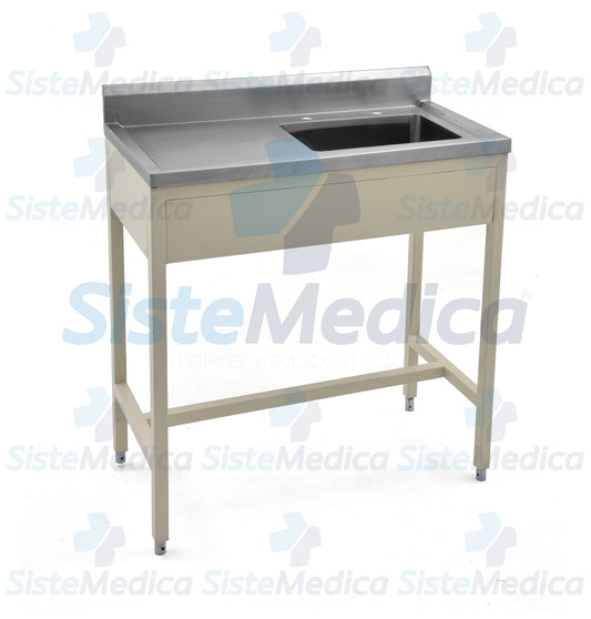 Lavabo Pasteur con cubierta de acero inoxidable