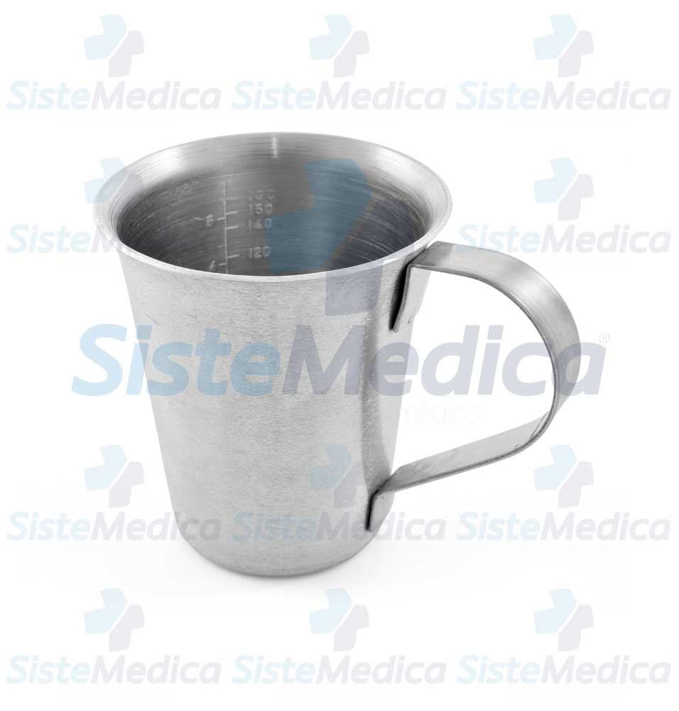 Vaso con graduación de acero inoxidable con asa 150 ml / 5 oz