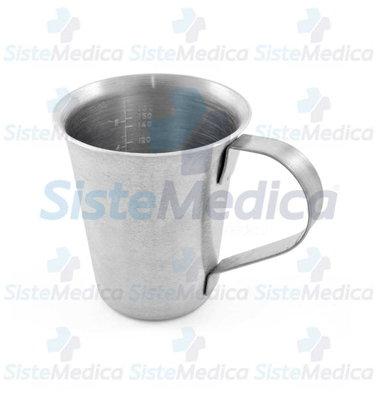 Vaso con graduación de acero inoxidable con asa 150 ml / 5 oz