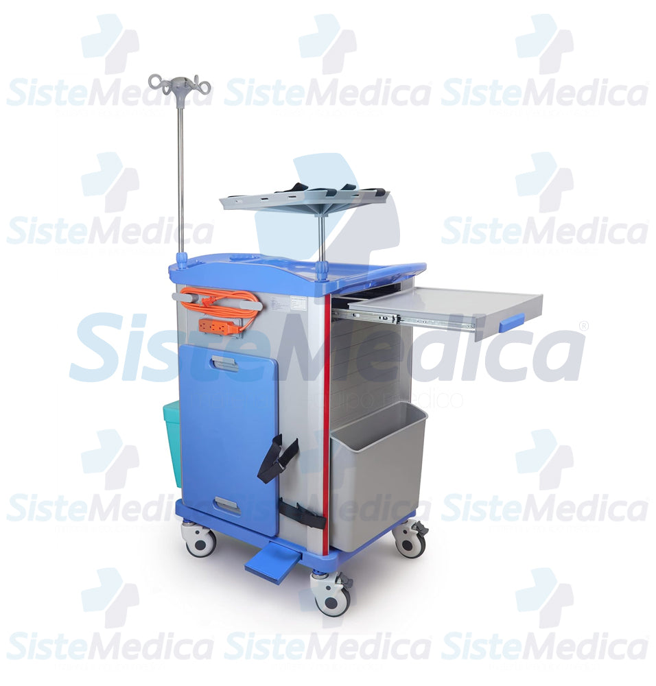 Carro para emergencias (Carro rojo) de plástico ABS