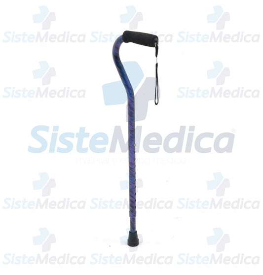 Bastón cuello de ganso altura variable 74 a 96.5 cm con mango de poliuretano suave