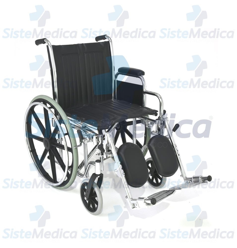 Silla de ruedas de lujo descansa brazos corto desmontable, eleva piernas