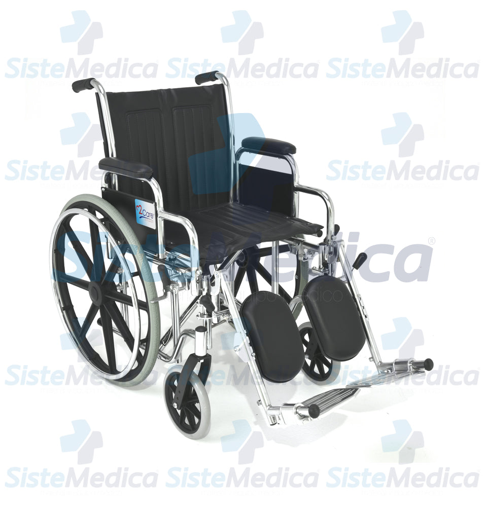 Silla de ruedas de lujo descansa brazos corto desmontable, eleva piernas