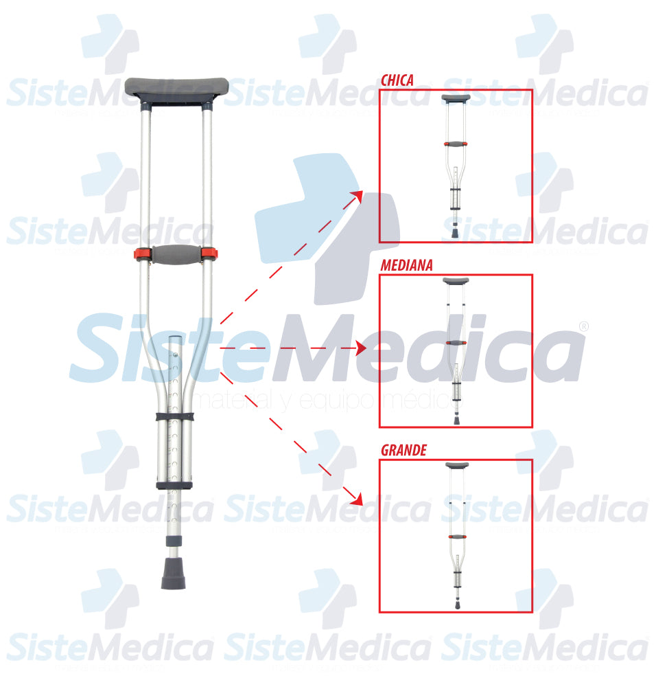 Muletas 3 tamaños en 1