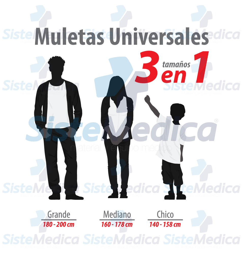 Muletas 3 tamaños en 1