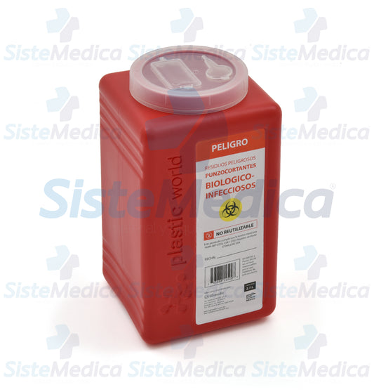 Recolector para punzo cortantes de 2.7 lts