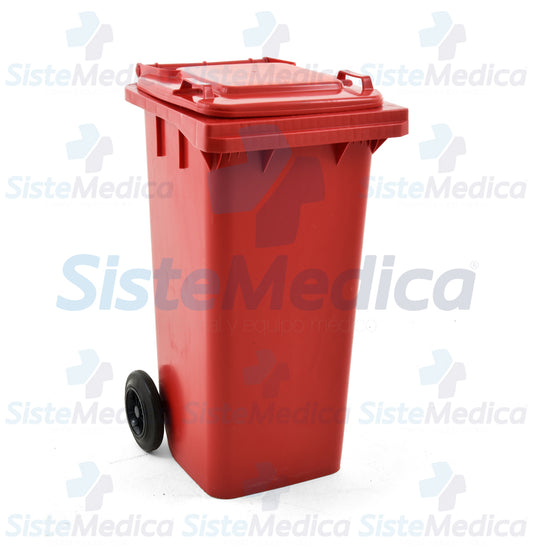 Contenedor RPBI (residuos peligrosos biológico infecciosos) capacidad de 240 Lts.