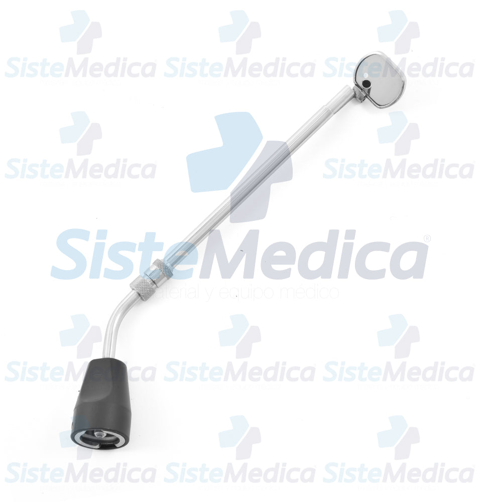 Iluminador de laringe con luz halógena y fibra óptica