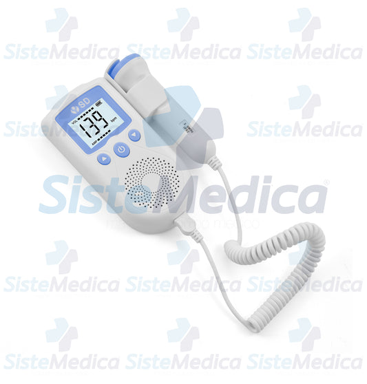 Doppler fetal recargable con detección automática de frecuencia cardiaca pantalla LCD 2.5 MHz