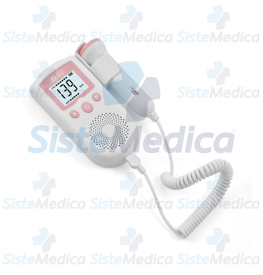 Doppler fetal recargable con detección automática de frecuencia cardiaca pantalla LCD 2.5 MHz