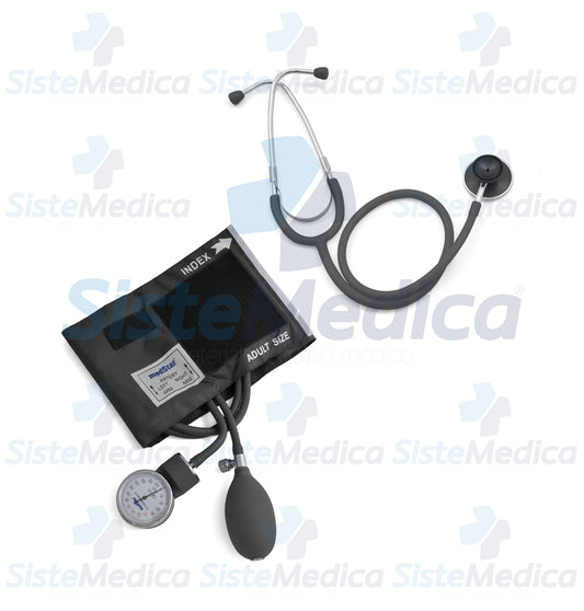 Kit de diagnósticostico con baumanómetros (esfigmomanometro) y estetoscopio con doble campana