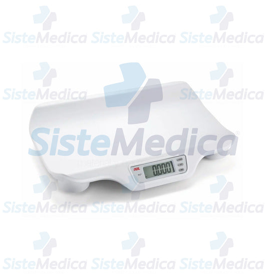 Báscula electrónica para bebés con adaptador para corriente y baterías