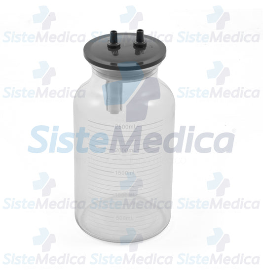 Frasco compatible con aspirador quirúrgico de flemas y secreciones 20L x min Mod. 7A-23B