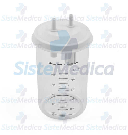 Frasco compatible con Aspirador quirúrgico de flemas y secreciones de 18L x min Mod. 7E-A
