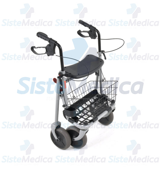 Andadera rollator de aluminio con ruedas anchas