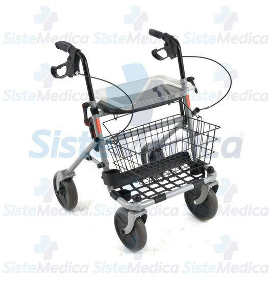 Andadera rollator de aluminio con ruedas anchas