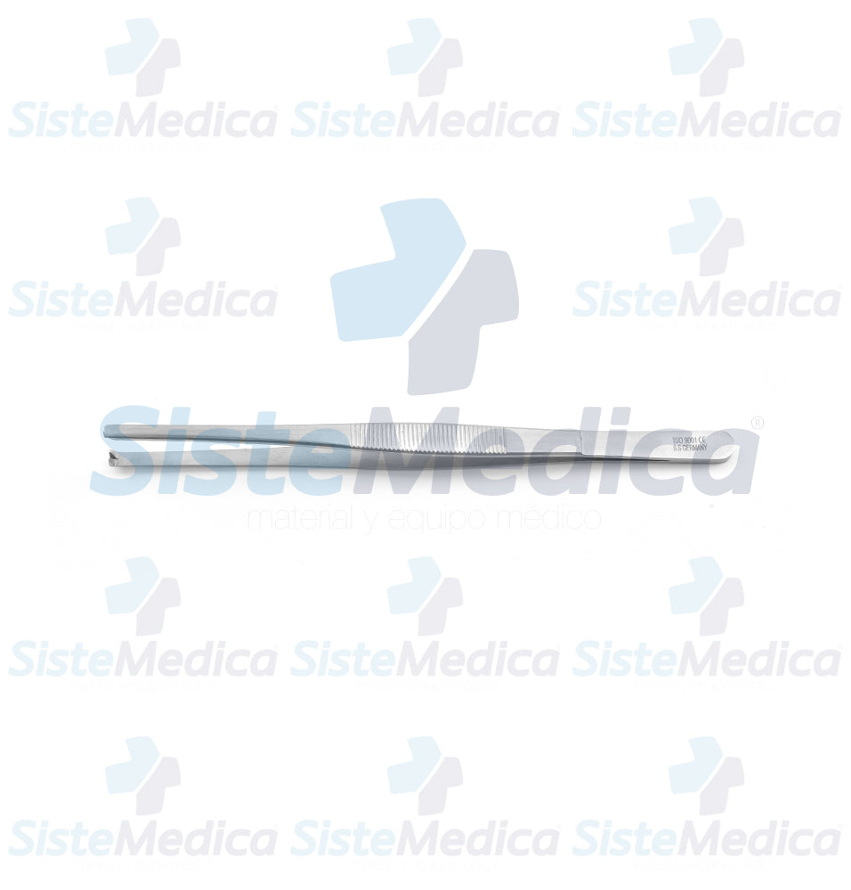 Pinza de disección con 2 x 1 dientes 16 cm