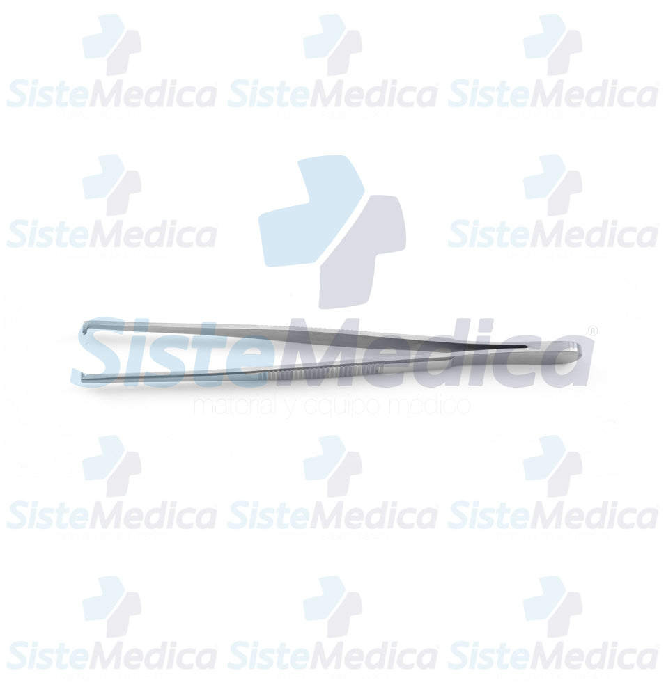Pinza de disección con 2 x 1 dientes 14 cm