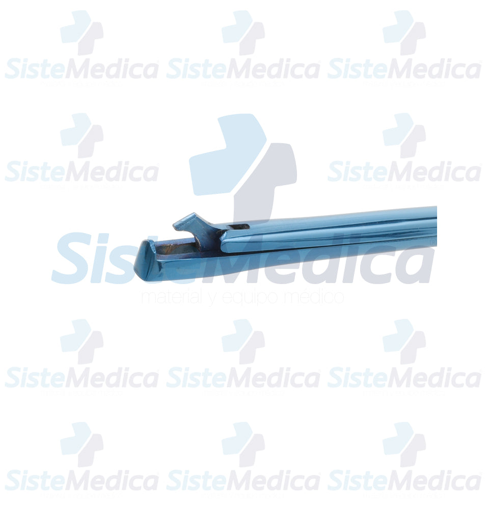 Pinza para biopsia baby Tischler de titanio fija con seguro 25 cm