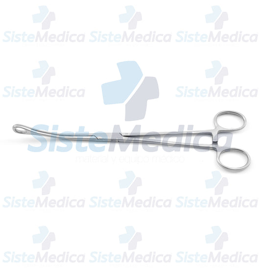 Pinza porta esponja Foerster (Forester) con anillo pequeño curva 24 cm