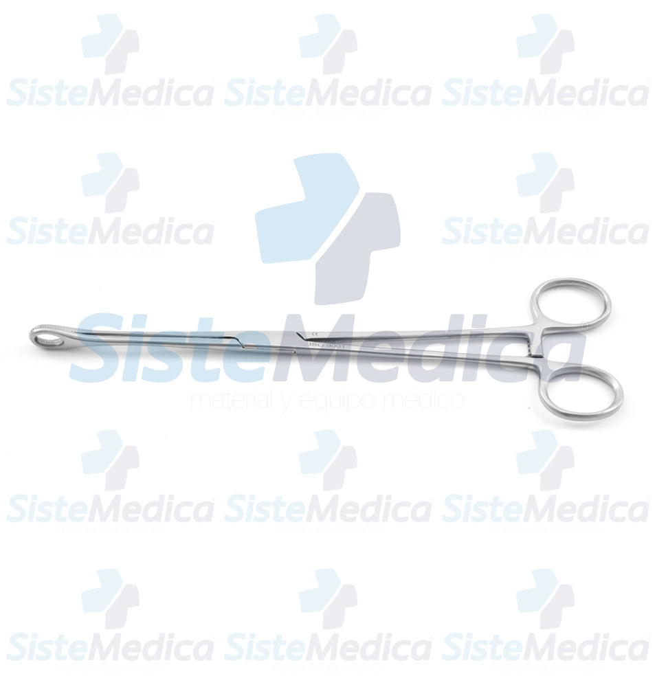 Pinza porta esponja Foerster (Forester) con anillo pequeño recta 24 cm