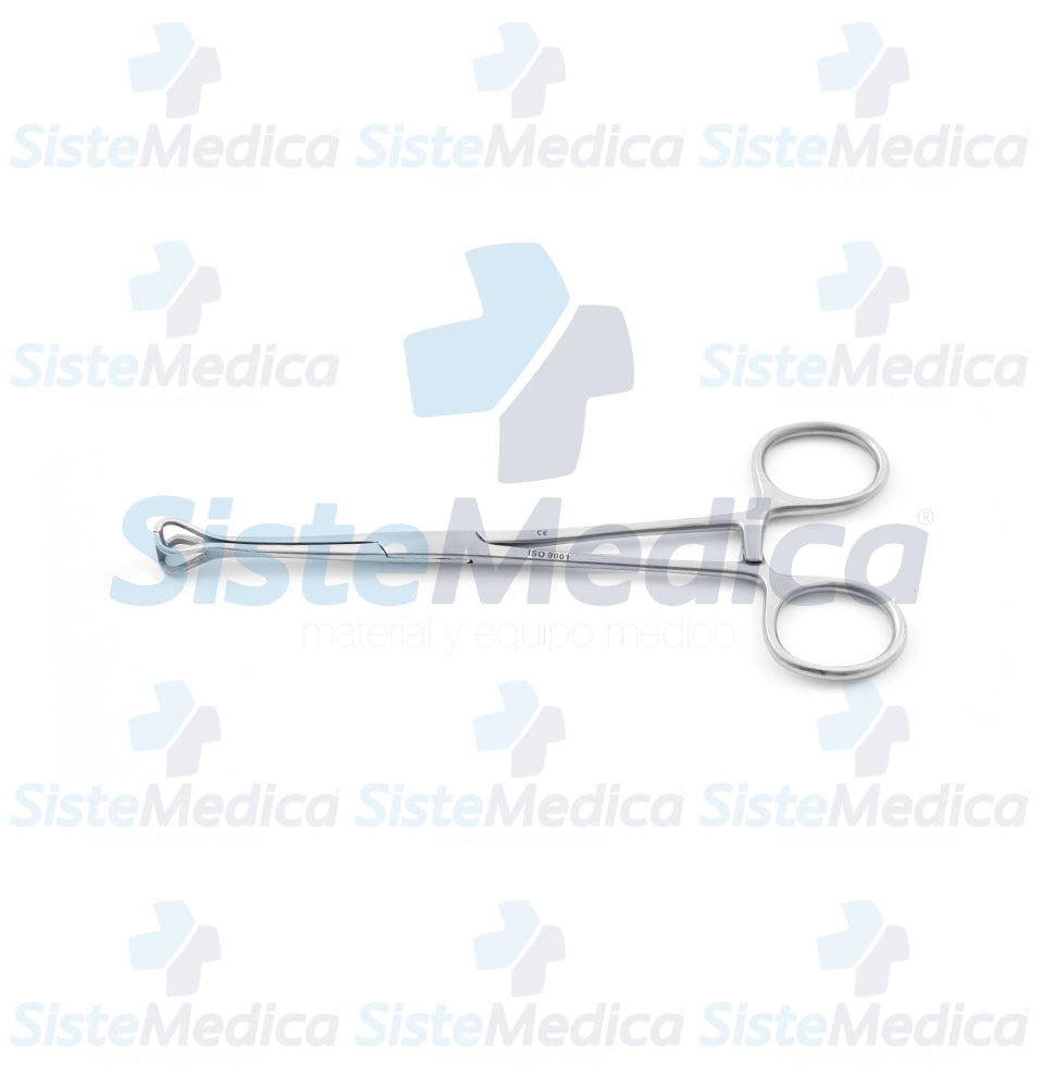 Pinza intestinal Babcock fenestrada con cremallera 16 cm