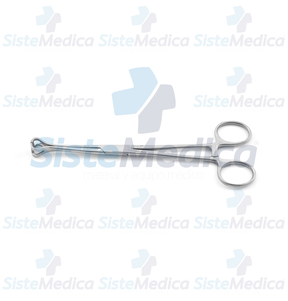 Pinza intestinal Babcock fenestrada con cremallera 18 cm