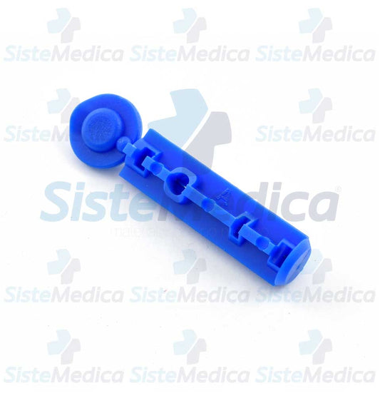 Lancetas para glucómetro de acero inoxidable de calibre 28G caja con 100 piezas