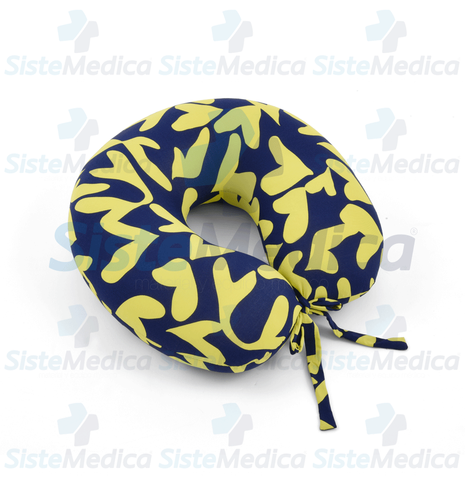 Almohada para cuello en forma de herradura relleno con micro esferas