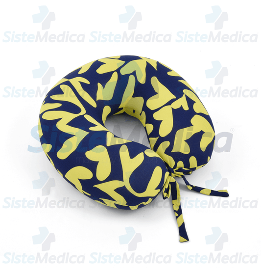 Almohada para cuello en forma de herradura relleno con micro esferas