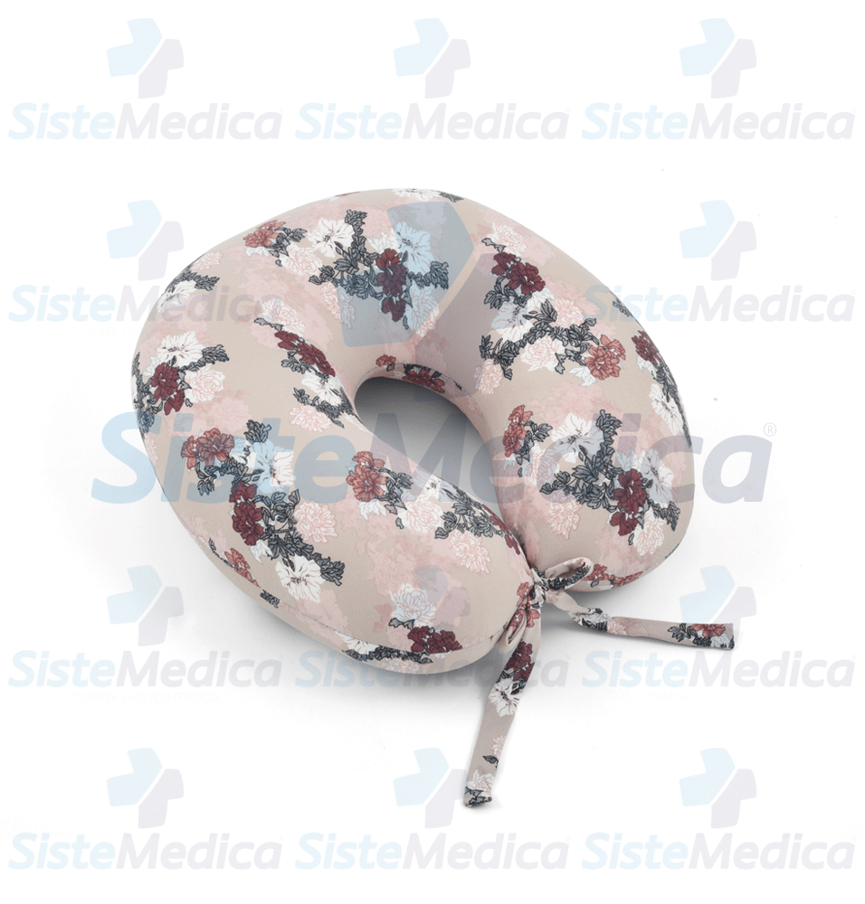 Almohada para cuello en forma de herradura relleno con micro esferas