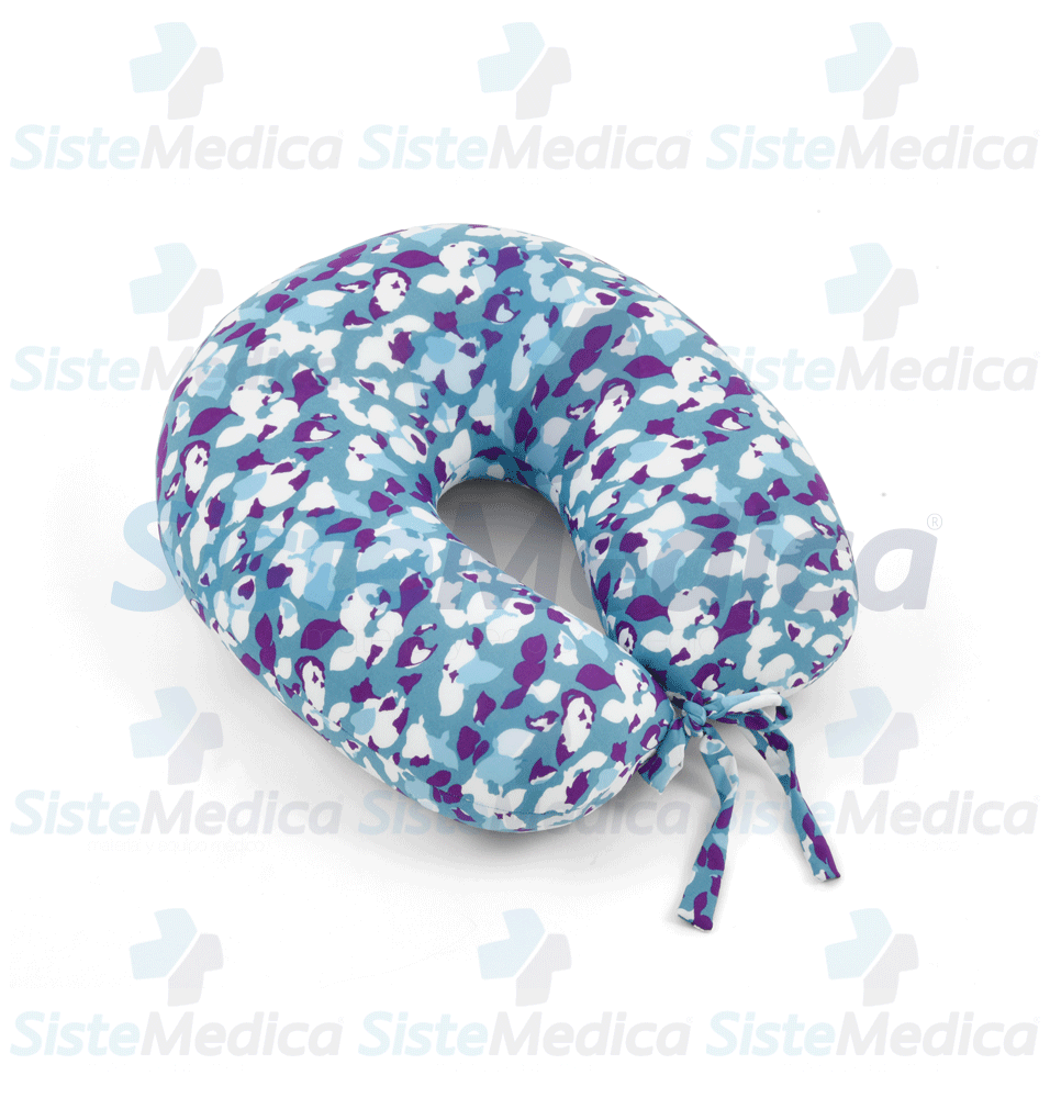 Almohada para cuello en forma de herradura relleno con micro esferas