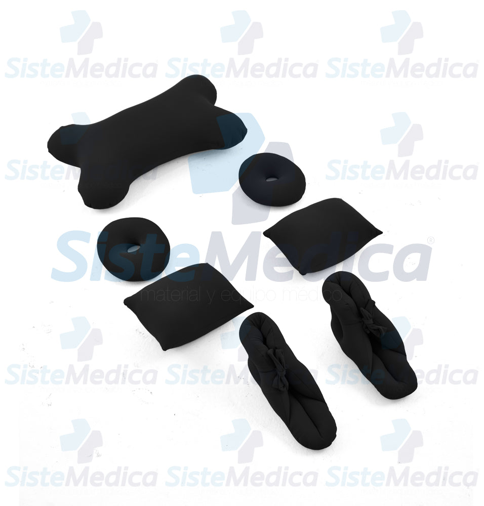Juego de 7 cojines rellenos de micro esferas