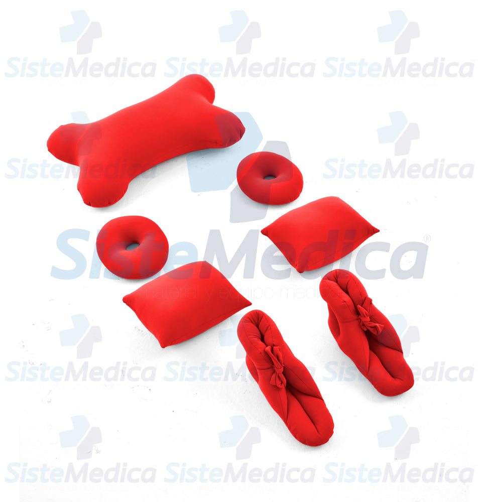 Juego de 7 cojines rellenos de micro esferas