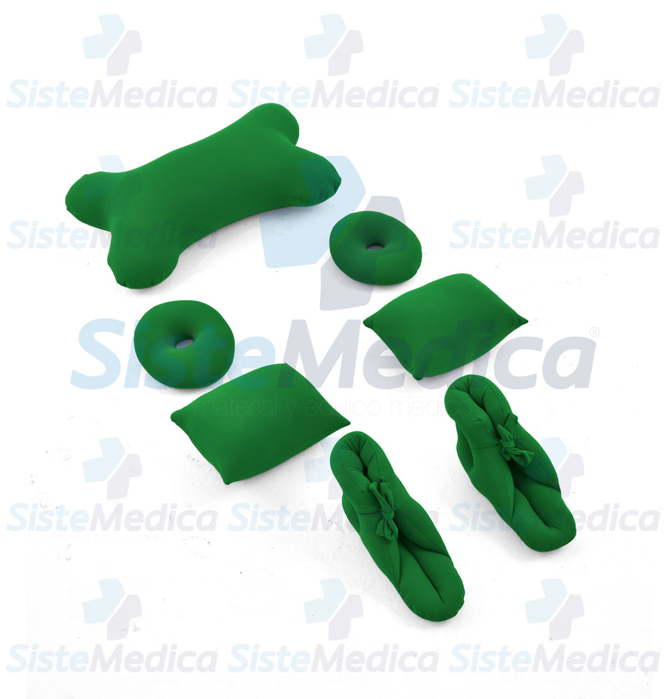 Juego de 7 cojines rellenos de micro esferas