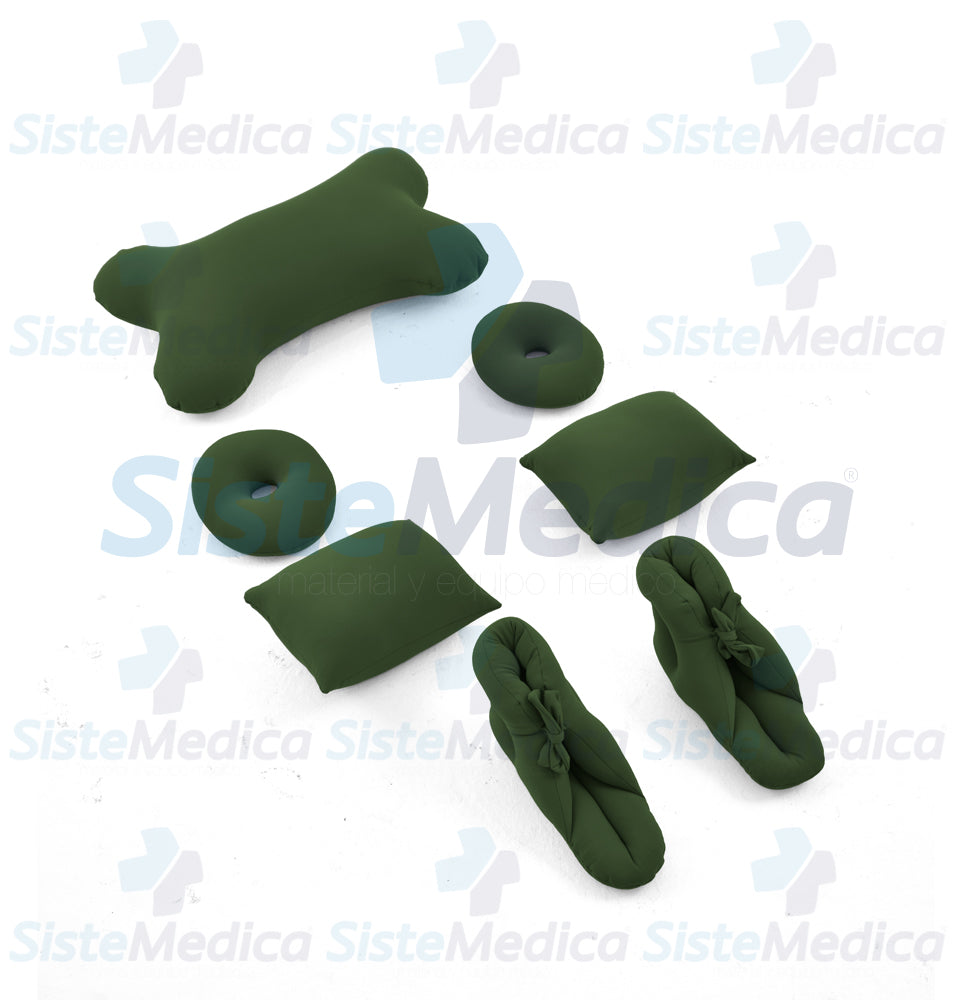 Juego de 7 cojines rellenos de micro esferas