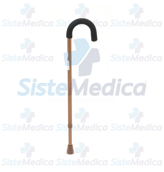 Bastón agarre curvo acojinado altura ajustable 75 a 97 cm