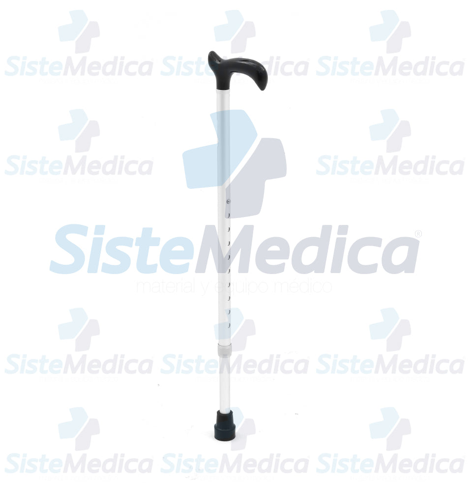 Bastón agarre de plástico tipo Alemán altura ajustable 59 a 93 cm.