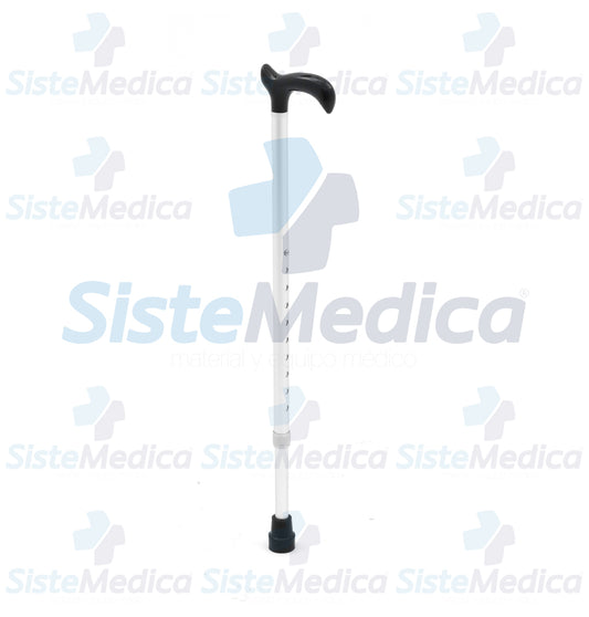 Bastón agarre de plástico tipo Alemán altura ajustable 59 a 93 cm.